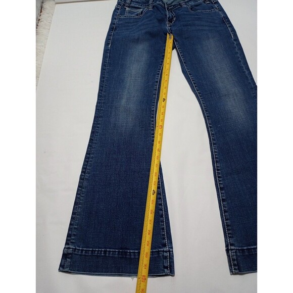 Rock & Roll Cowgirl Jeans Womens  31x34 High Rise Trouser Flare Medium Wash - Picture 4 of 14
